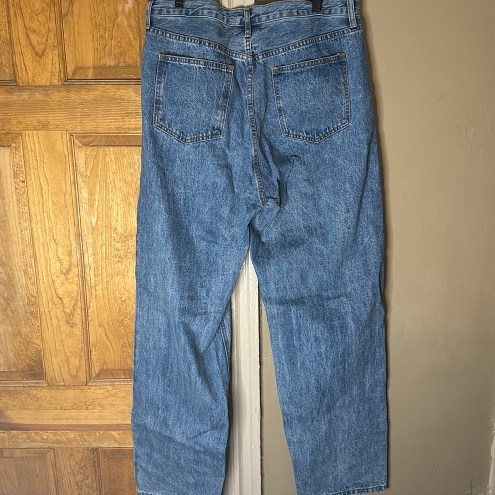Fashion Nova Crossover Straight Leg Oversized  Jeans - Medium Wash Size 15 - Picture 5 of 6